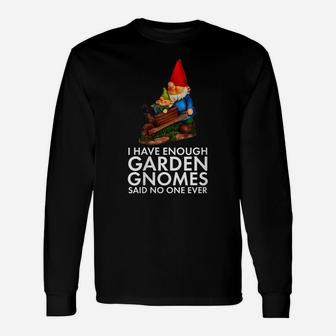 Womens Garden Gnomies T Shirt | Fun Gardeners Humor Gift Gardening Unisex Long Sleeve | Crazezy CA