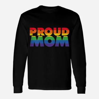 Womens Gay Pride Shirt Proud Mom Lgbt Parent T-Shirt Father's Day Unisex Long Sleeve | Crazezy