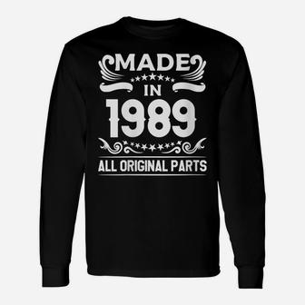 Womens Gift For 31 Year Old Vintage Made In 1989 31St Birthday Unisex Long Sleeve | Crazezy