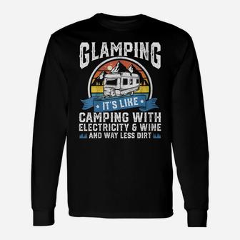 Womens Glamping Definition Glamper Women Wine Funny Camping Rv Gift Unisex Long Sleeve | Crazezy