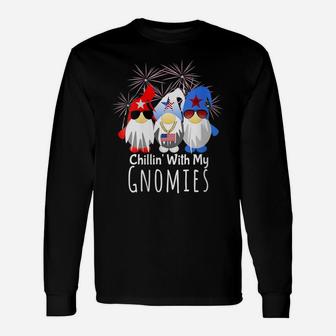 Womens Gnome Shirt Patriotic 4Th Of July Gift My Gnomies Fairy Tale Unisex Long Sleeve | Crazezy