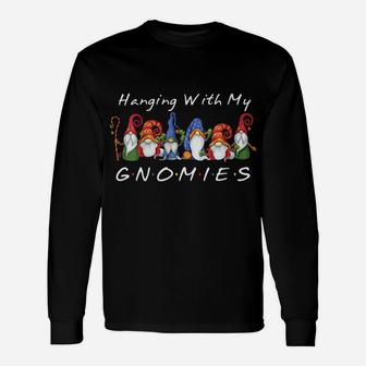 Womens Hanging With My Gnomies Funny Friend Gnome Christmas Lovers Unisex Long Sleeve | Crazezy DE