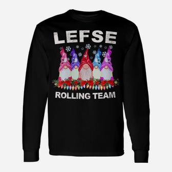 Womens Lefse Making Rolling Team Gnome Nisse Tomte Christmas Unisex Long Sleeve | Crazezy CA