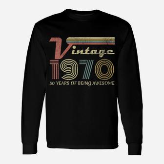 Womens Made In 1970 , Vintage 50 Years Old, 50Th Birthday Unisex Long Sleeve | Crazezy
