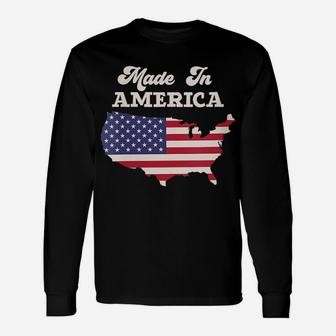 Womens Made In America Vintage Country Usa Unisex Long Sleeve | Crazezy