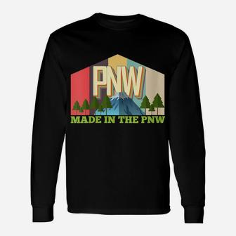 Womens Made In The Pnw Retro Vintage Pacific Northwest Design Unisex Long Sleeve | Crazezy