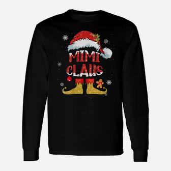 Womens Mimi Claus Christmas Santa Hat Family Group Matching Pajama Unisex Long Sleeve | Crazezy UK