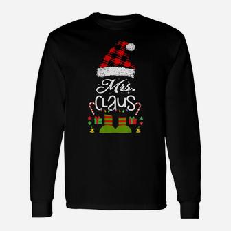 Womens Mrs-Claus Matching-Couple-Husband-Wife His-&-Her Christmas Unisex Long Sleeve | Crazezy CA