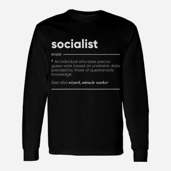 Womens Socialist Definition Funny Noun Unisex Long Sleeve | Crazezy UK