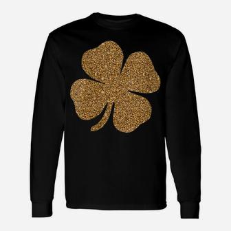 Womens St Patrick's Day Lucky Charm Gold Irish Clover Shamrock Unisex Long Sleeve | Crazezy DE
