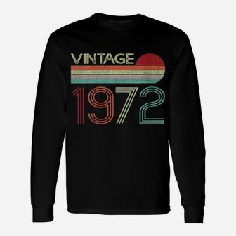 Womens Vintage 1972 50Th Birthday Gift Men Women 50 Years Old Unisex Long Sleeve | Crazezy