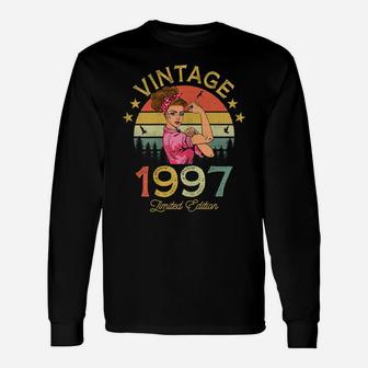 Womens Vintage 1997 Made In 1997 25 Year Old Birthday 25Th Birthday Unisex Long Sleeve | Crazezy DE