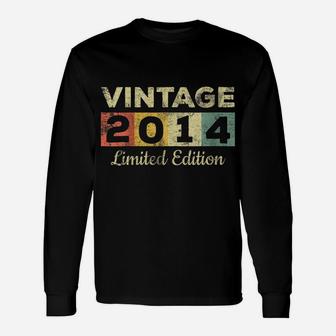 Womens Vintage 2014 Made-In 2014 7Th Birthday Women 7 Years Unisex Long Sleeve | Crazezy UK