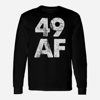 Womens Vintage 49 Af Made In 1972 Funny 49Th Birthday Unisex Long Sleeve | Crazezy