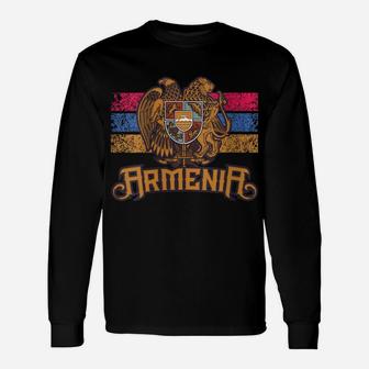 Womens Vintage Armenia Flag Family Crest - Armenian Country Gifts Unisex Long Sleeve | Crazezy