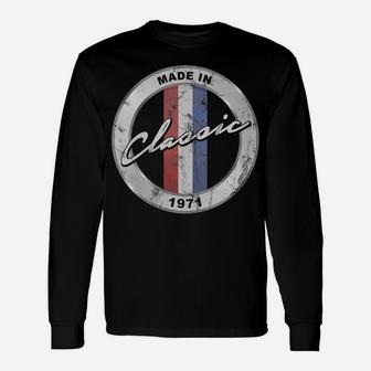 Womens Vintage Hot Rod Made In 1971 Classic 50Th Birthday Unisex Long Sleeve | Crazezy UK
