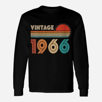 Womens Vintage Made In 1966 Retro 56 Years Old 56Th Birthday Gift Unisex Long Sleeve | Crazezy
