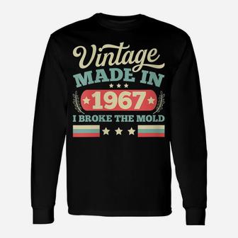 Womens Vintage Made In 1967 Birthday Gift Retro Unisex Long Sleeve | Crazezy