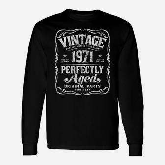 Womens Vintage Made In 1971 Classic 50Th Birthday Unisex Long Sleeve | Crazezy UK