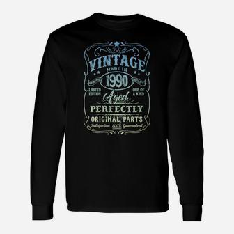 Womens Vintage Made In 1990 Retro Classic 31St Birthday Party Unisex Long Sleeve | Crazezy