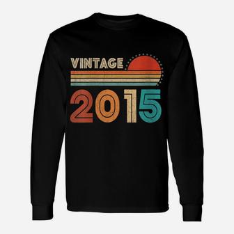 Womens Vintage Made In 2015 Retro 7 Years Old 7Th Birthday Gift Unisex Long Sleeve | Crazezy UK