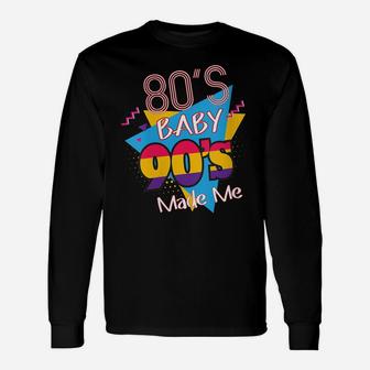 Womens Vintage Retro 80S Baby 90S Made Me Graphic Unisex Long Sleeve | Crazezy