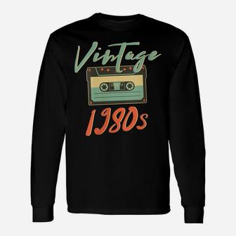 Womens Vintage Retro Gear Cassette Tape 1980S Made In The Eighties Unisex Long Sleeve | Crazezy