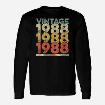 Womens Vintage Retro Made In 1988 Birthday Gift For A 31 Year Old Unisex Long Sleeve | Crazezy