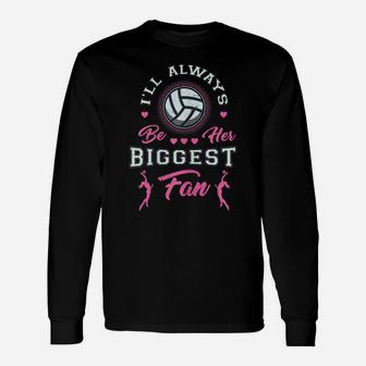 Womens Volleyball Mom Dad Biggest Fan Proud Parent Family Player Unisex Long Sleeve | Crazezy UK