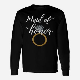 Womens Wedding Bridal Shower Gift For Maid Of Honor From Bride Unisex Long Sleeve | Crazezy