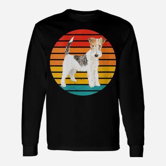 Womens Wire Haired Fox Terrier Dog Mama Tee Gift Dad Mom Present Unisex Long Sleeve | Crazezy UK