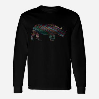 Words Animal Gift For Rhino Lover Unisex Long Sleeve | Crazezy CA