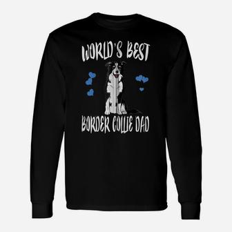 World's Best Border Collie Dad Dog Zip Hoodie Unisex Long Sleeve | Crazezy