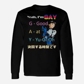 Yeah I Am Gay Ggood Aat Yyugioh Long Sleeve T-Shirt - Monsterry DE