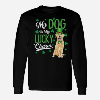 My Yellow Labrador Is My Lucky Charm Irish St Patricks Day Long Sleeve T-Shirt - Monsterry DE
