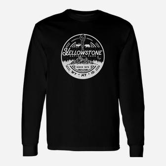 Yellowstone National Park Minimalist Seal Graphic Long Sleeve T-Shirt - Thegiftio UK