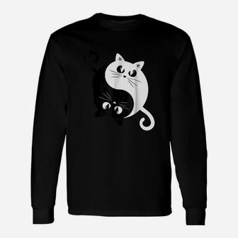 Yin And Yang Cats Funny Cute Kittens Unisex Long Sleeve | Crazezy