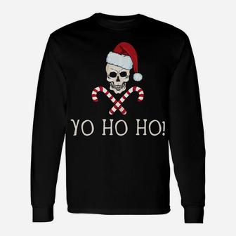Yo Ho Ho Funny Santa Pirate Christmas Pun Humor Xmas Gift Unisex Long Sleeve | Crazezy DE