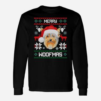 Yorkshire Terrier Merry Woofmas Gift For Christmas Xmas Sweatshirt Unisex Long Sleeve | Crazezy