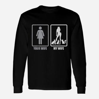 Your Wife My Wife Loves Cats I Married A Cat Lady Unisex Long Sleeve | Crazezy AU