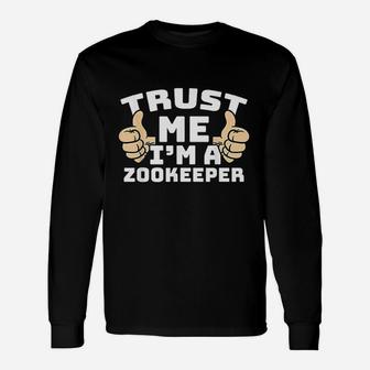Zookeeper Zoo Animal Keeper Zoologist Safari Gift Idea Unisex Long Sleeve | Crazezy