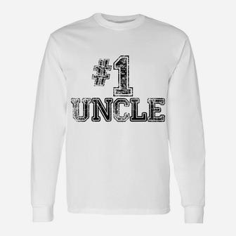 1 Uncle - Number One Sports Father's Day Gift Unisex Long Sleeve | Crazezy UK