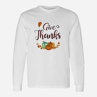 2 Pack Give Thanks Happy Fall Unisex Long Sleeve | Crazezy UK
