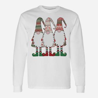 3 Nordic Gnomes Winter Christmas Swedish Tomte Nisse Sweatshirt Unisex Long Sleeve | Crazezy