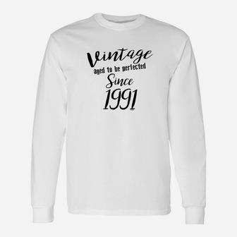 30Th Birthday Gifts Vintage Aged To Be Perfected Since 1991 Unisex Long Sleeve | Crazezy DE