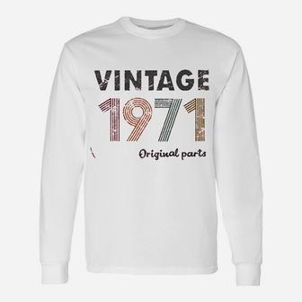50Th Birthday Vintage 1971 Unisex Long Sleeve | Crazezy AU