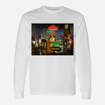 A Friend In Need Dogs Playing Poker Unisex Long Sleeve | Crazezy