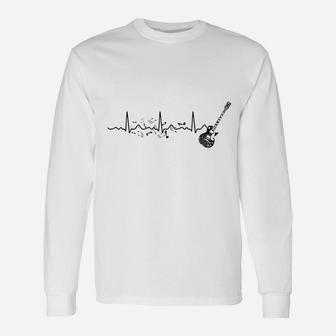 Acoustic Guitar Heartbeat Guitar Musician Long Sleeve T-Shirt - Thegiftio UK