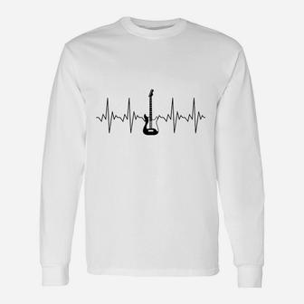 Acoustic Guitar Heartbeat Guitar Musician Long Sleeve T-Shirt - Thegiftio UK