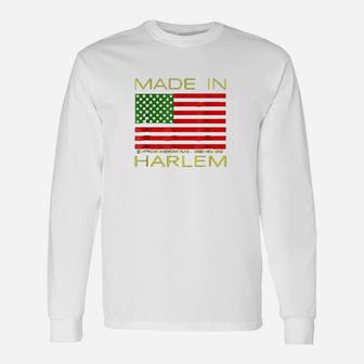 African American Flag Harlem Unisex Long Sleeve | Crazezy